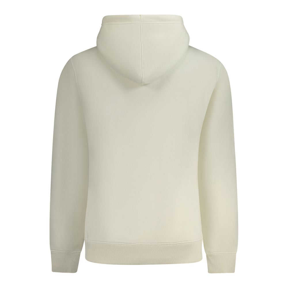Hooded Sweatshirt Hoodie by Calvin Klein for men in cotton polyester white features an avant-garde silhouette, showcasing a sophisticated and detail for a truly avant-garde finish.