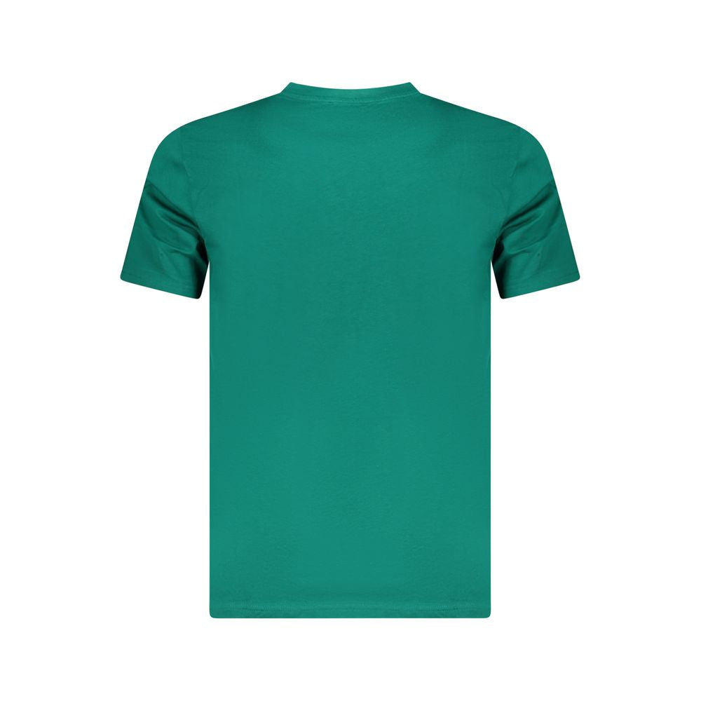 T-Shirt by Cavalli Class for men in cotton green & print features a plush silhouette, showcasing a sophisticated crew neckline and for a truly plush finish.