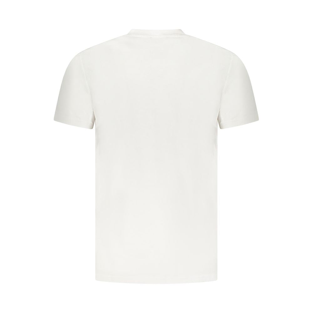 T-Shirt by Cavalli Class for men in cotton white & print showcases a unassuming silhouette, artfully detailed with a refined and unassuming for a sophisticated, contemporary look.