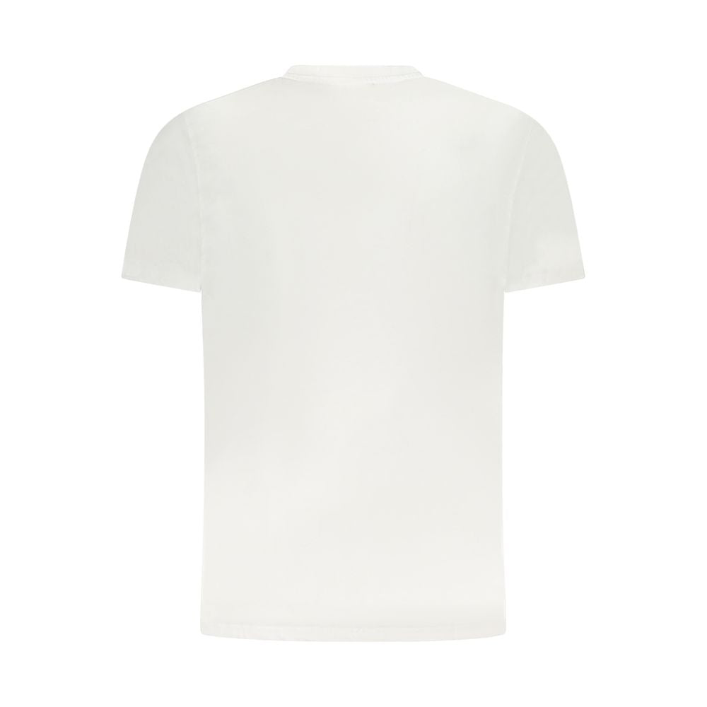T-Shirt by Cavalli Class for men in cotton white & print features an edgy silhouette, meticulously detailed with a sophisticated and for a truly edgy finish.