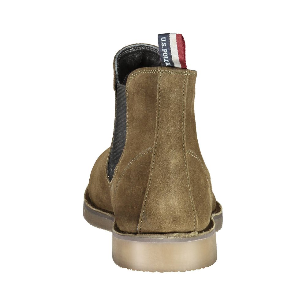 Ankle Boots by U.S. POLO ASSN. for men in polyester polyethylene leather green features an dynamic silhouette, showcasing the dynamic Men's Polyester Polyethylene Leather Ankle Boots design with its distinctive and elegant .