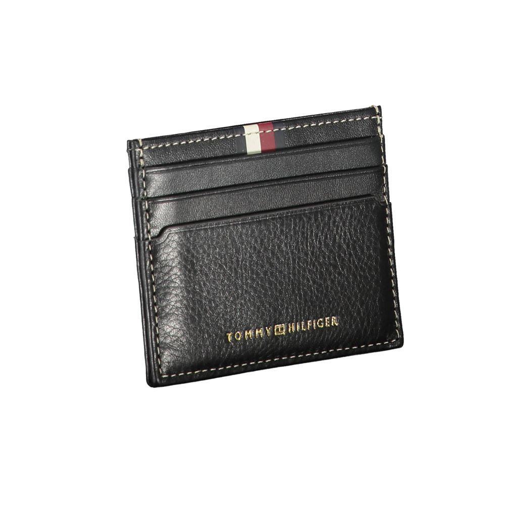 Tommy Hilfiger Leather Cardholder Wallet - Black