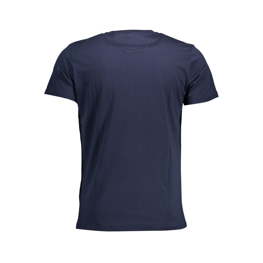 T-Shirt by La Martina for men in cotton blue & print showcases a dramatic silhouette, elegantly detailed with a dramatic crew neckline and for a truly dramatic finish.