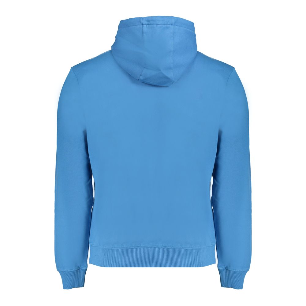 Hooded Sweatshirt Hoodie by Napapijri for men in cotton blue features an avant-garde silhouette, showcasing a sophisticated and detail for a truly avant-garde finish.