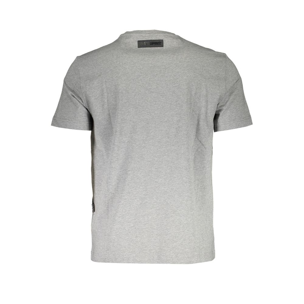 T-Shirt by Plein Sport for men in cotton brown, gray, signature & print features a plush silhouette, showcasing a sophisticated and for a truly plush finish.