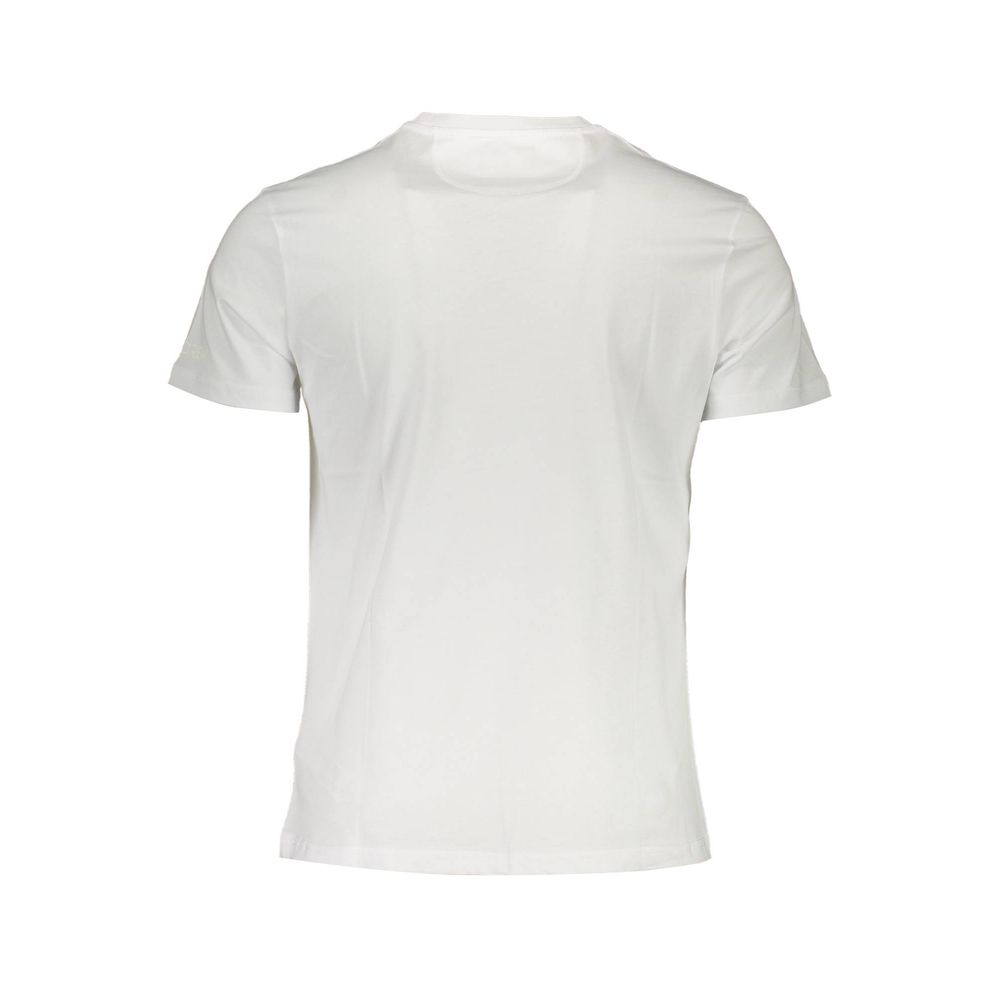 T-Shirt by La Martina for men in cotton canvas white & print features an edgy silhouette, meticulously detailed with a sophisticated and for a truly edgy finish.