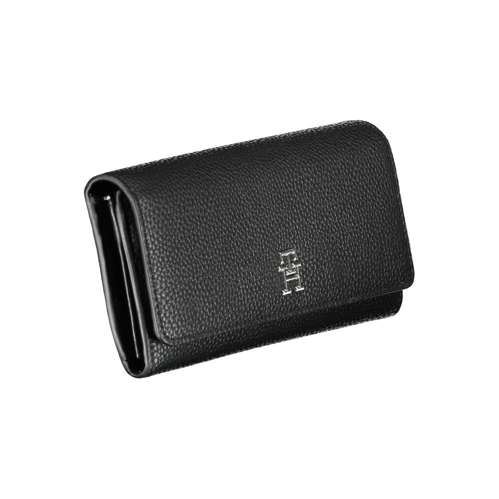Tommy Hilfiger Black Pebbled Faux Leather Wallet