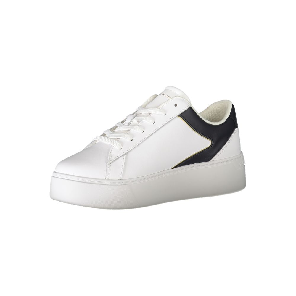 Tommy Hilfiger Women's Athletic Polyester Sneakers - White Print