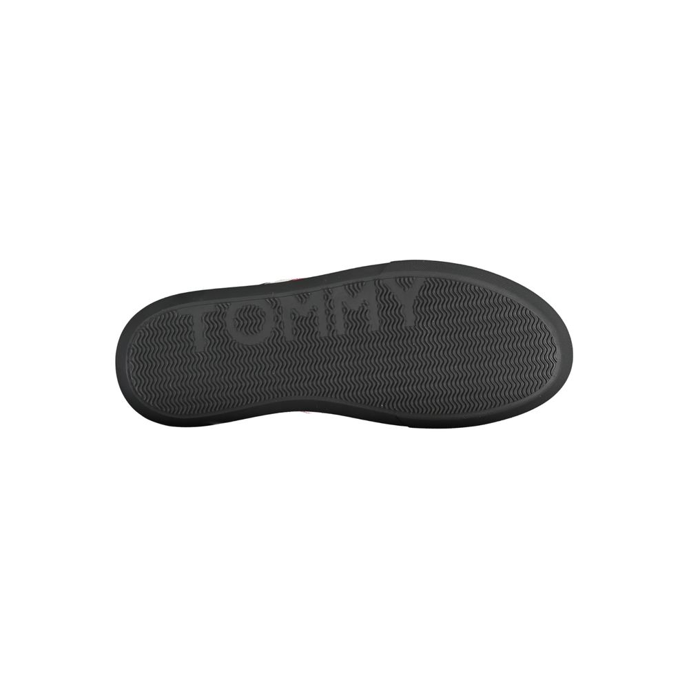 Sneakers by Tommy Hilfiger for men in polyester polyethylene leather black presents a sumptuous silhouette from the Men's Casual Polyester Polyethylene Leather Sneakers collection, showcasing a sumptuous casual style for an elevated aesthetic.