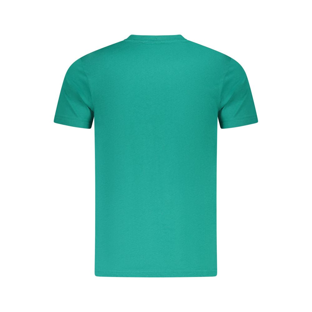 T-Shirt by Cavalli Class for men in cotton green, signature-print & print features a plush silhouette, showcasing a sophisticated and for a truly plush finish.