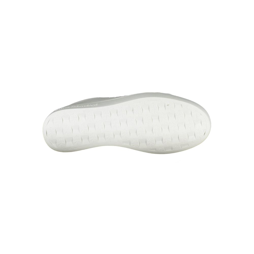 Sneakers by Calvin Klein for women in polyester polyethylene leather white features a sumptuous design, perfectly showcasing the sumptuous fashion style of this Women's Fashion Polyester Polyethylene Leather Sneakers.