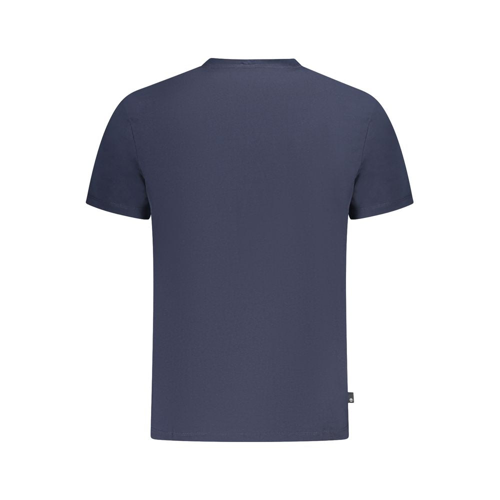 T-Shirt by Timberland for men in cotton blue & print showcases a dramatic silhouette, elegantly detailed with a dramatic crew neckline and for a truly dramatic finish.