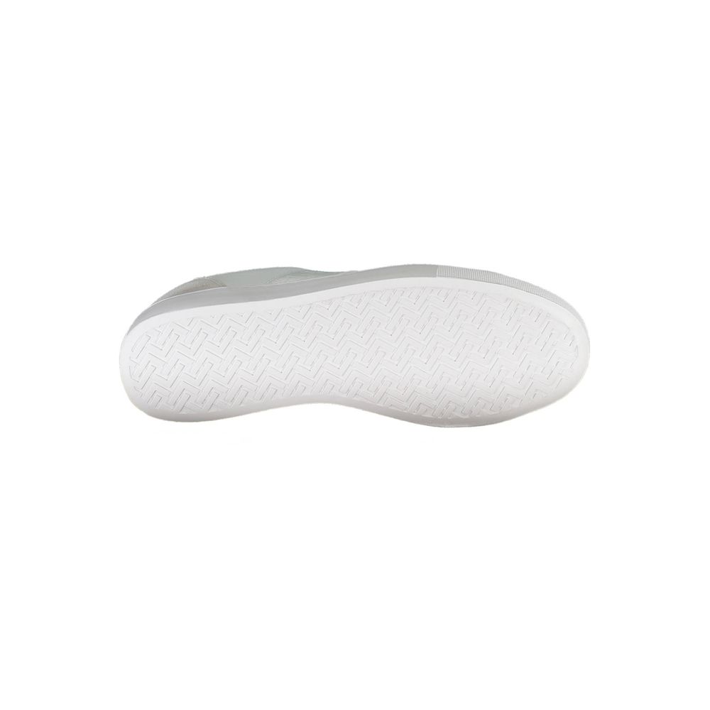 Athletic Sneakers by Napapijri for men in polyester polyethylene leather white features an stately silhouette, showcasing the signature athletic style of the Crisp Men's Athletic Polyester Polyethylene Leather Sneakers collection with a truly stately finish.