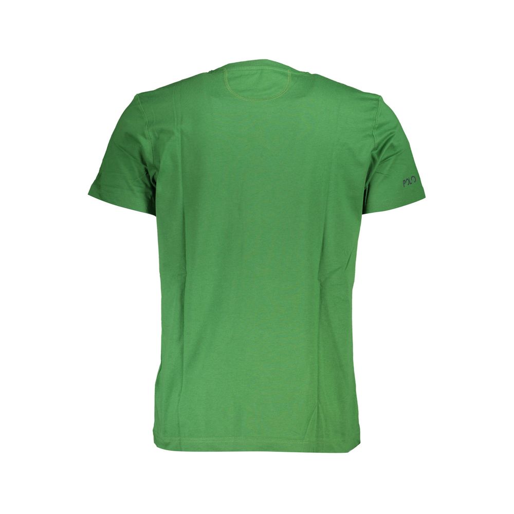 La Martina Men's Regular-Fit Short-Sleeve Crew Neck Cotton T-Shirt - Green Signature Print Print