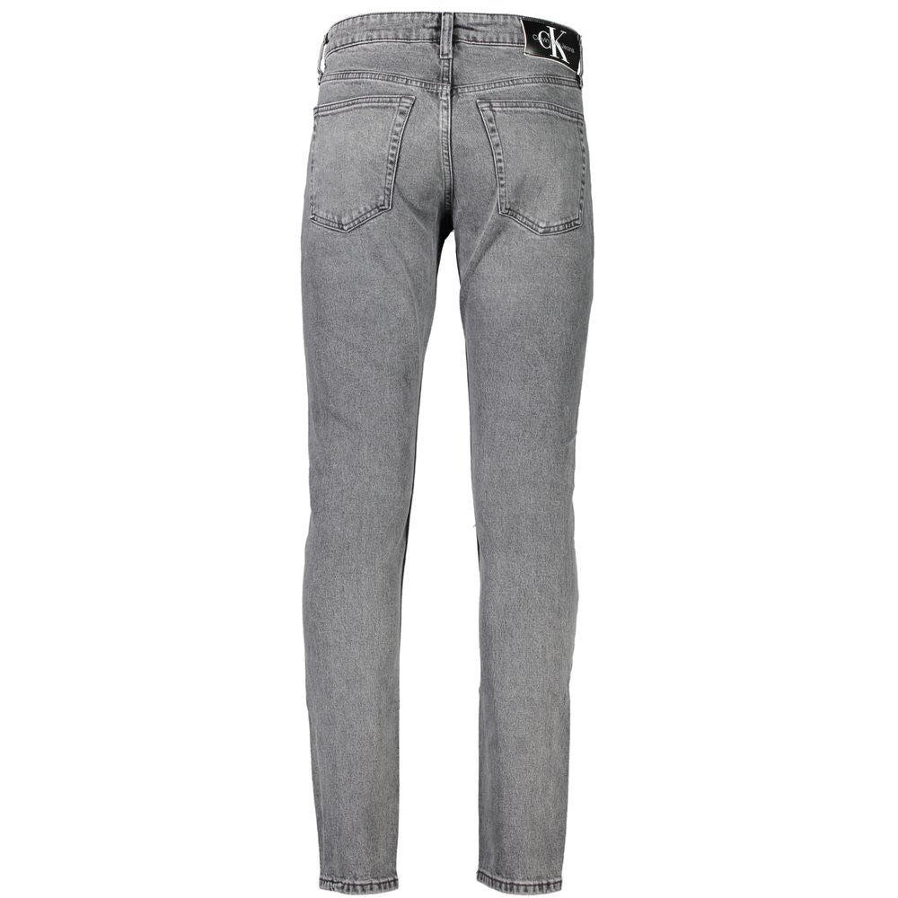 Calvin Klein 9 To 5 Men's Slim Stretch Denim Cotton Jeans - Gray