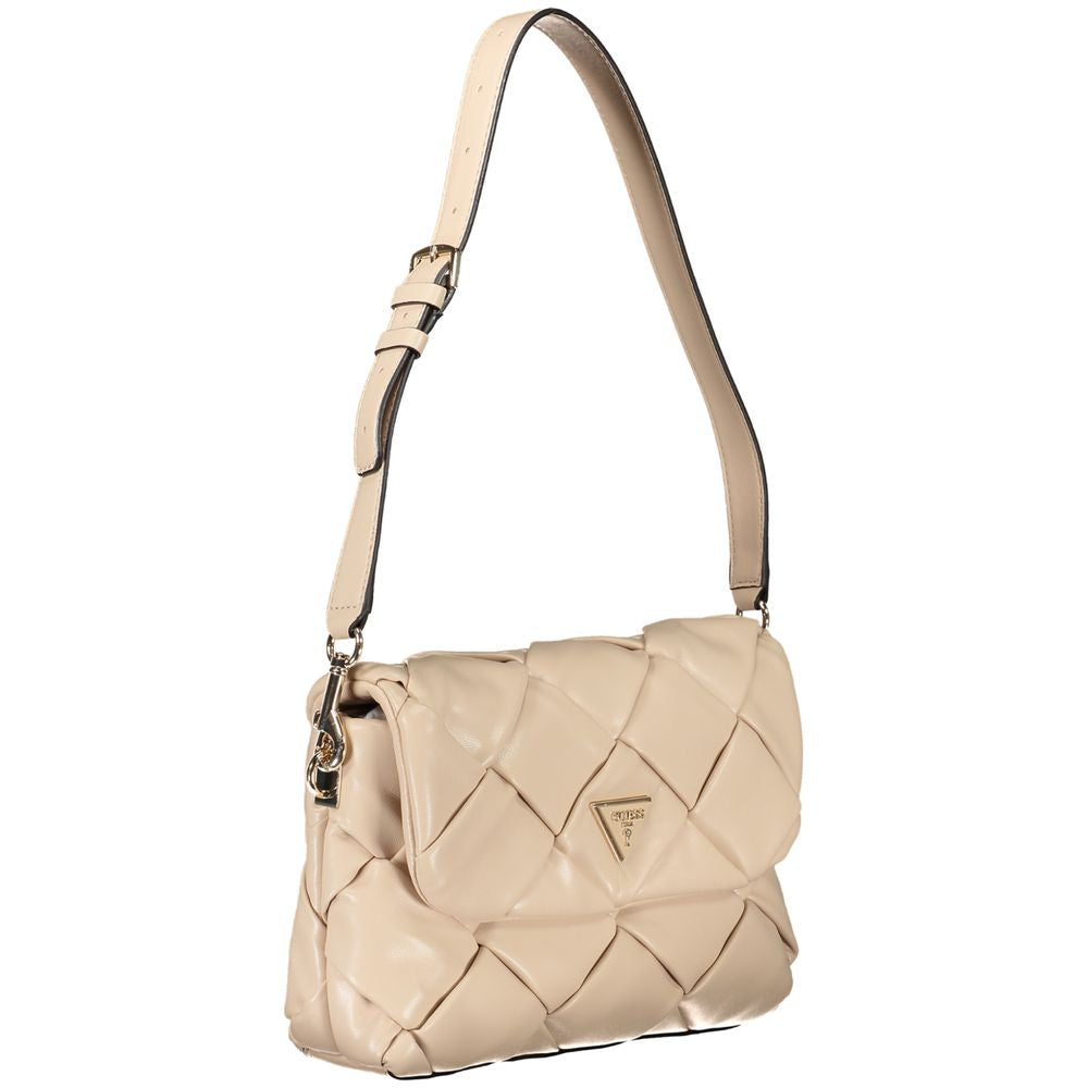 Guess Jeans Pink Quilted Faux Leather Shoulder Handbag