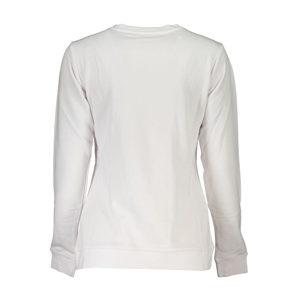Sweatshirt by Cavalli Class for women in cotton polyester white & print presents a smart casual silhouette, featuring a smart casual and for a sophisticated look.
