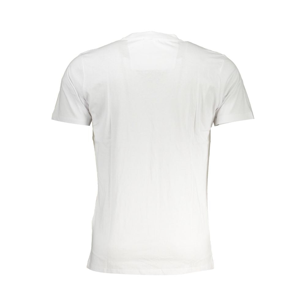 Cavalli Class Men's Crew Neck Cotton T-Shirt - White Print