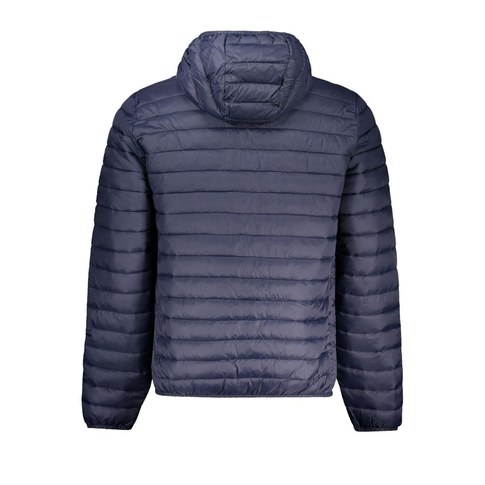 Hooded Overcoat by North Sails for men in polyamide blue showcases a enveloping silhouette, detailed with distinctive lightweight, pockets & hooded and a enveloping .