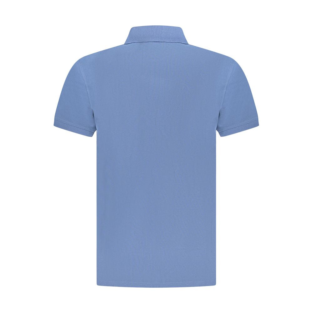 Polo Shirt by Timberland for men in organic cotton blue & signature presents a sleek silhouette, featuring a refined and for a sleek finish.