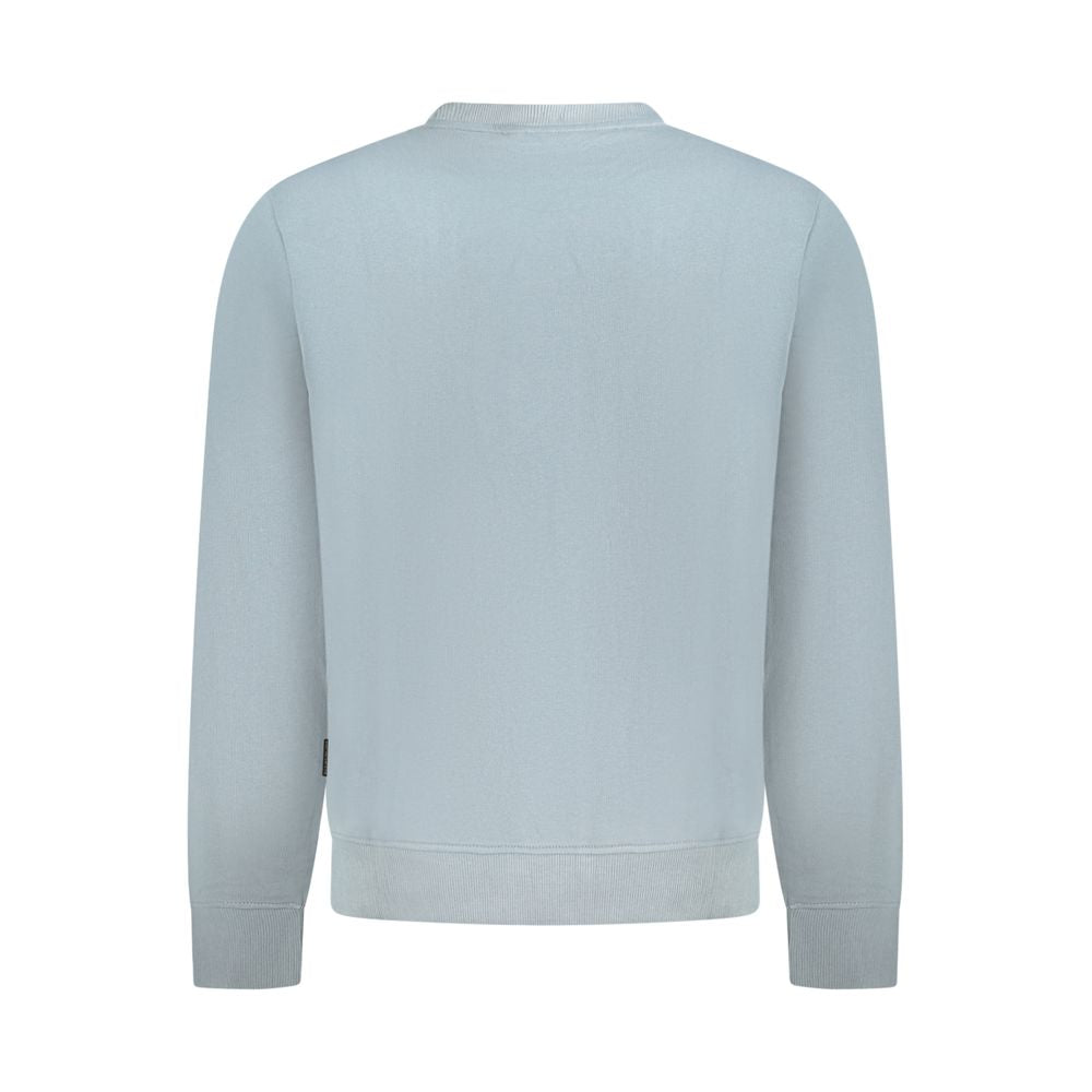 Sweatshirt by Napapijri for men in stretch cotton gray features an provocated silhouette, detailed with a provocated and a refined for a sophisticated aesthetic.