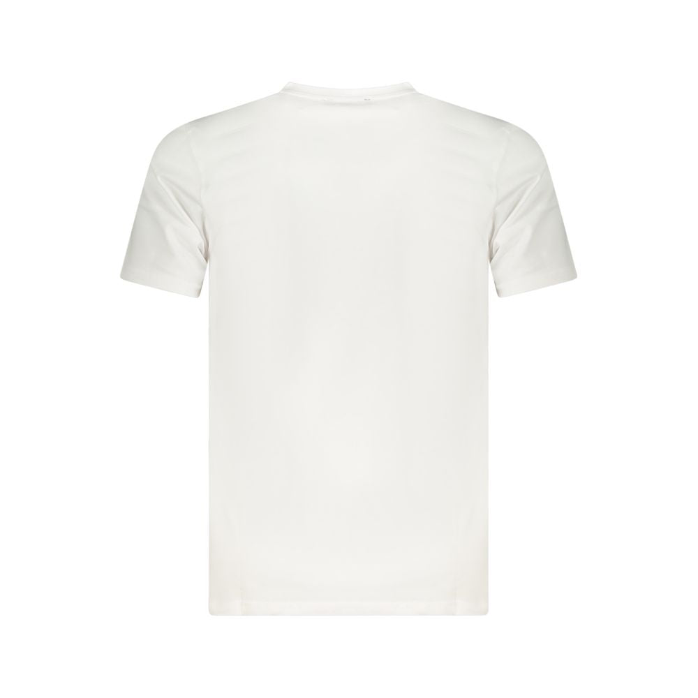 T-Shirt by Cavalli Class for men in cotton white & print features an on trend silhouette, perfectly showcasing a on trend and crew neckline for an elevated aesthetic.