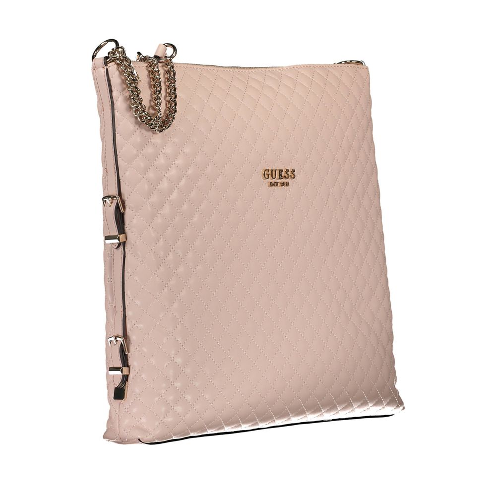 Handbag by Guess Jeans for women in polyethylene pink, signature-print & print features a exquisite silhouette, showcasing a secure and exquisite with versatile handle for a exquisite finish.