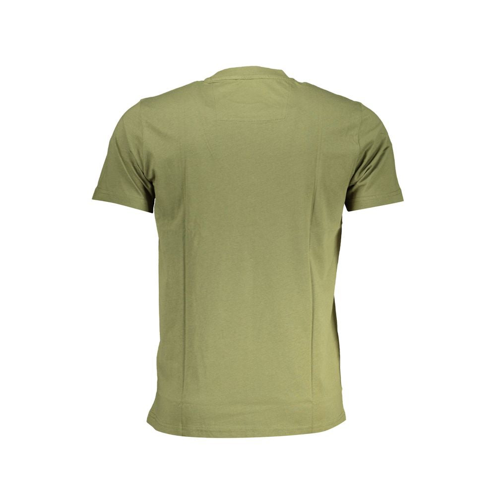 T-Shirt by Cavalli Class for men in cotton green & print showcases a chic silhouette, artfully detailed with a chic crew neckline and for a chic finish.
