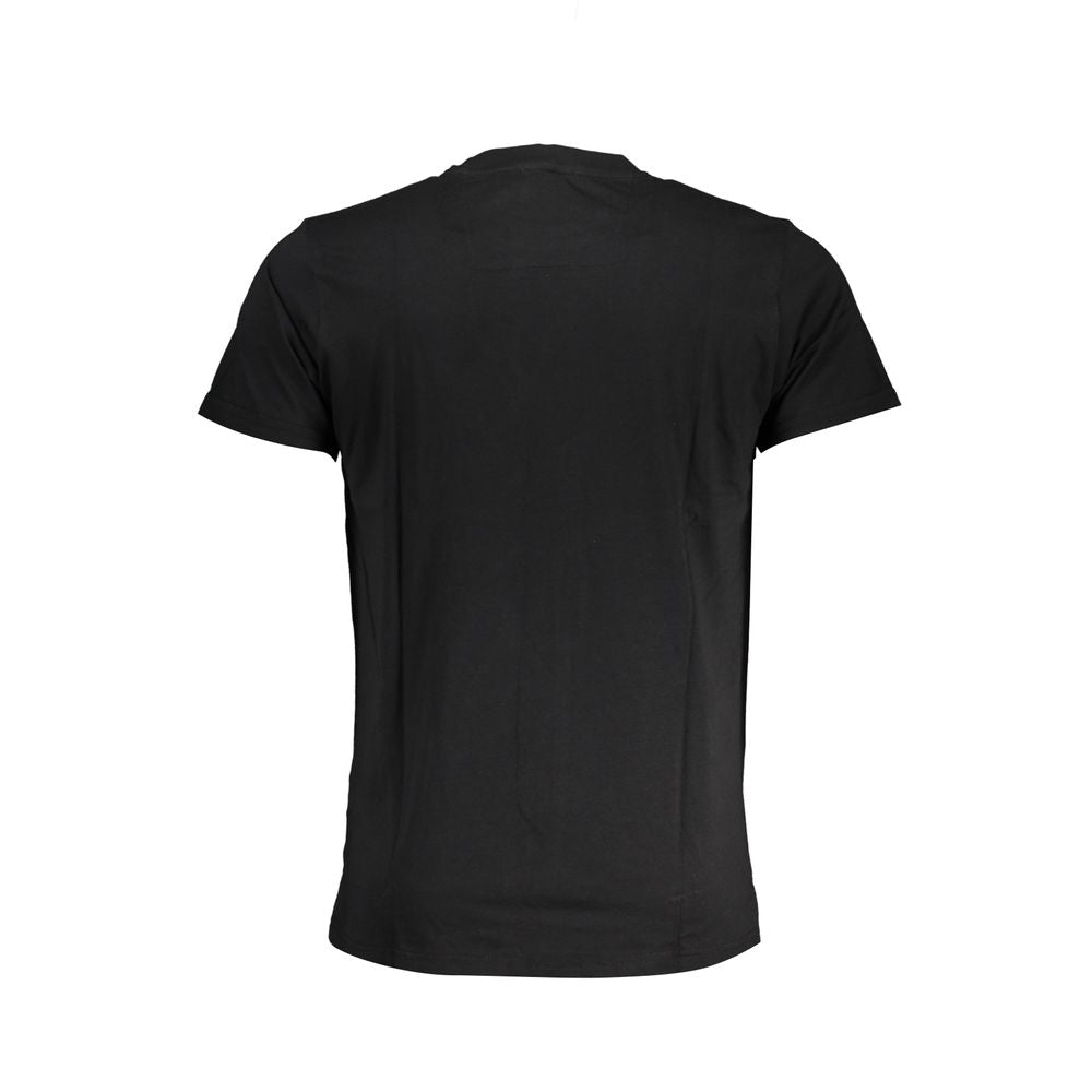 T-Shirt by Cavalli Class for men in cotton black & print showcases a unassuming silhouette, artfully detailed with a refined and unassuming for a sophisticated, contemporary look.