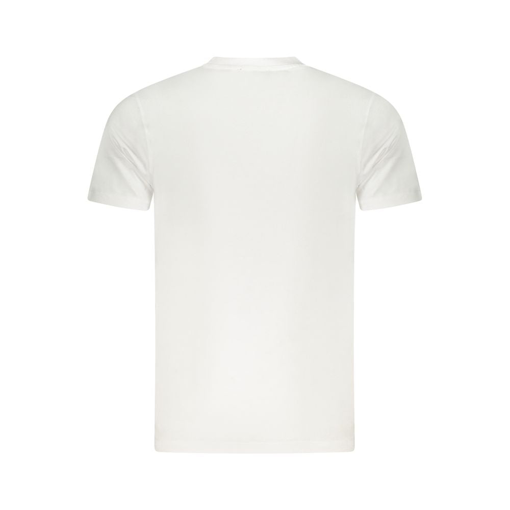 T-Shirt by Cavalli Class for men in cotton white, signature & print showcases a fashionable silhouette, elegantly detailed with a fashionable and for a sophisticated, high-fashion look.