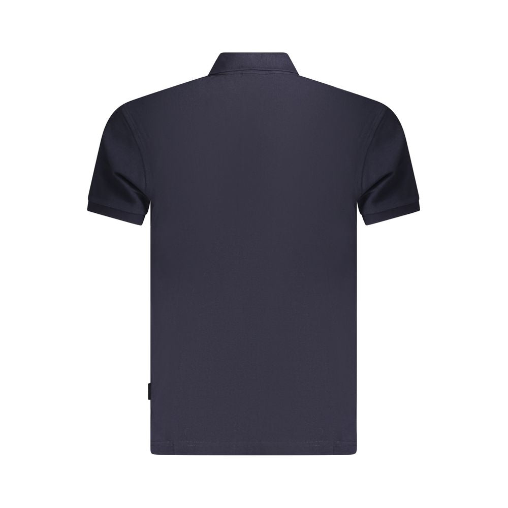 Polo Shirt by Napapijri for men in cotton blue, signature & print features a eye catching silhouette, showcasing a refined and for a eye catching finish.