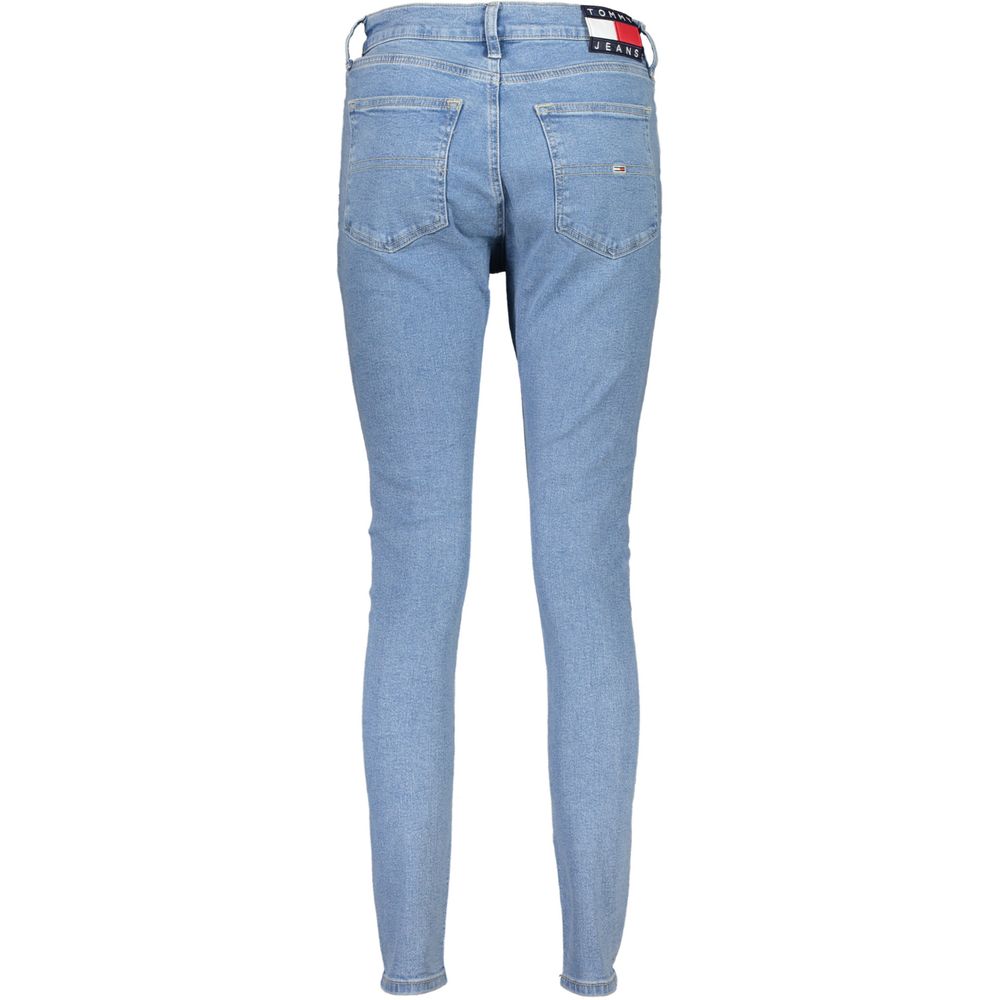 Jeans by Tommy Hilfiger for women in stretch denim cotton azzurro presents a refined pantology silhouette, artfully defined by a refined pantology skinny, long, and a sophisticated .