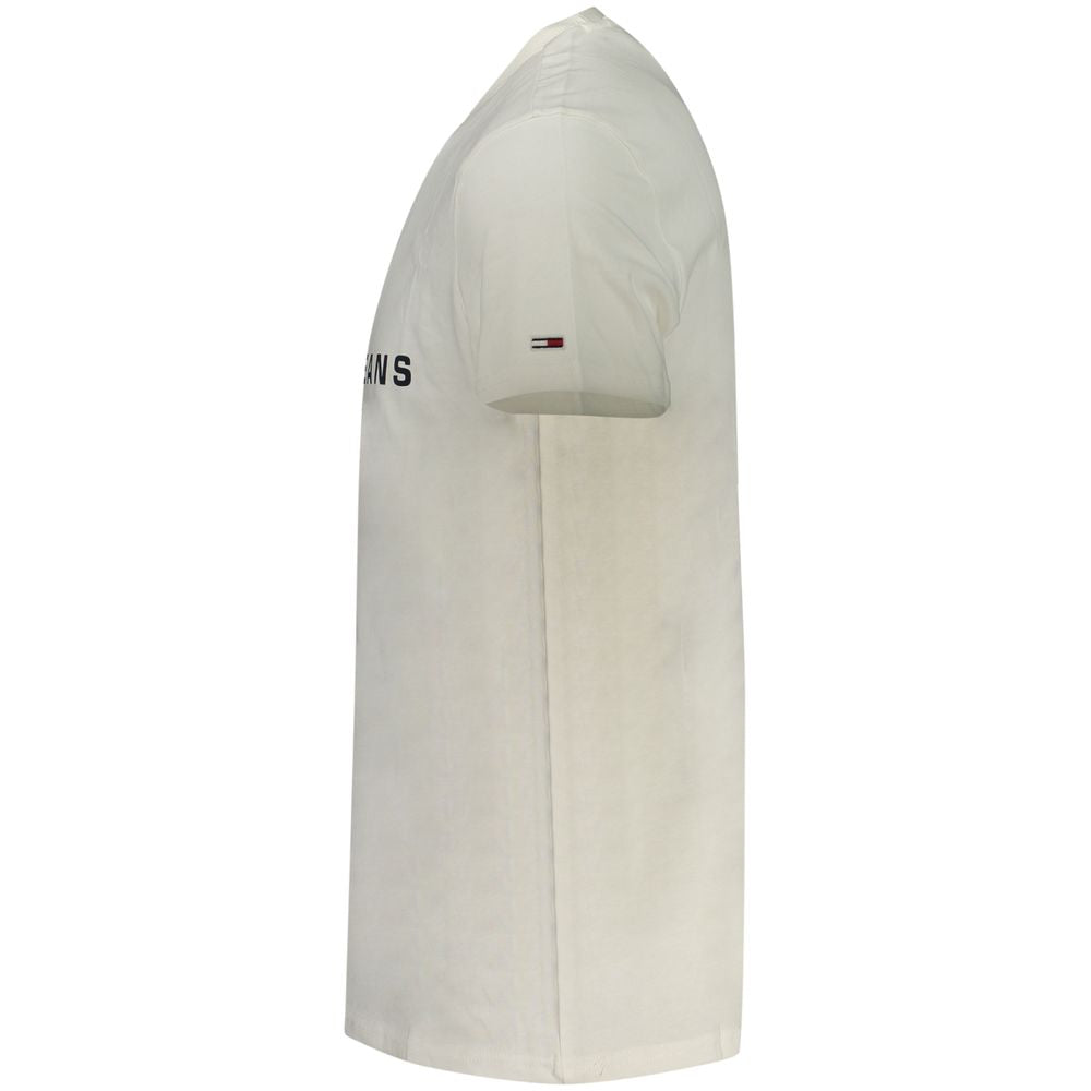 T-Shirt by Tommy Hilfiger for men in cotton white showcases a unassuming silhouette, artfully detailed with a refined and unassuming for a sophisticated, contemporary look.