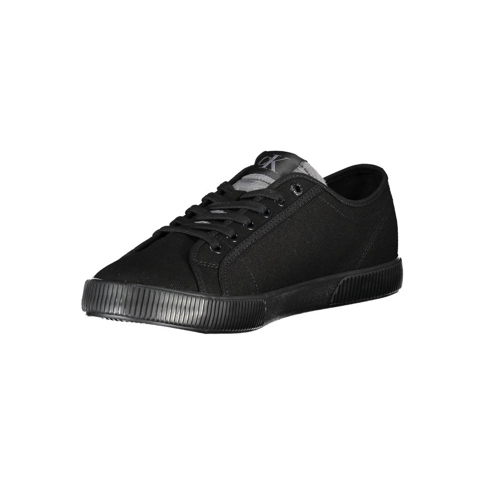 Calvin Klein Men's Fashion Polyester Polyethylene Cotton Sneakers - Black