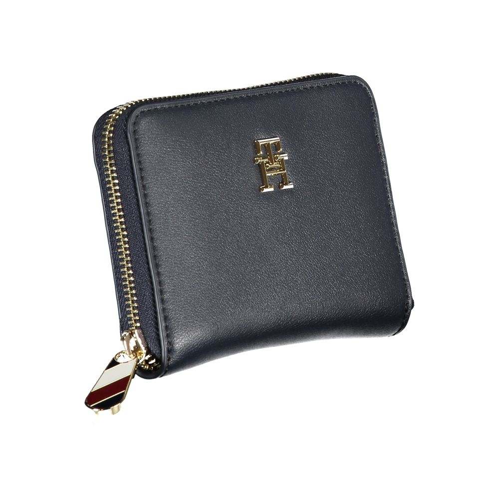 Wallet by Tommy Hilfiger for women in polyester blue features a streamlined silhouette, showcasing the streamlined Polyester Wallet design with sophisticated coin-purse for a premium look.