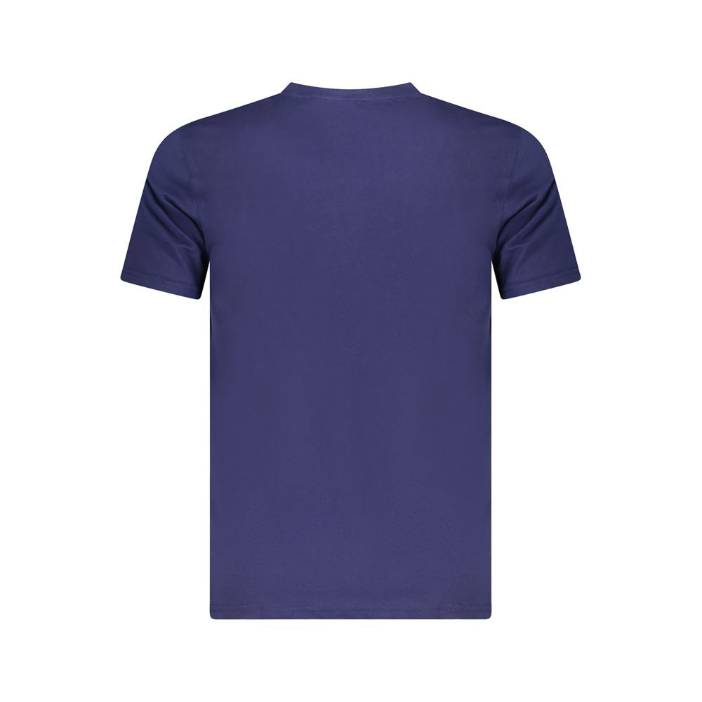 T-Shirt by Cavalli Class for men in cotton blue & print showcases a unassuming silhouette, artfully detailed with a refined crew neckline and unassuming for a sophisticated, contemporary look.
