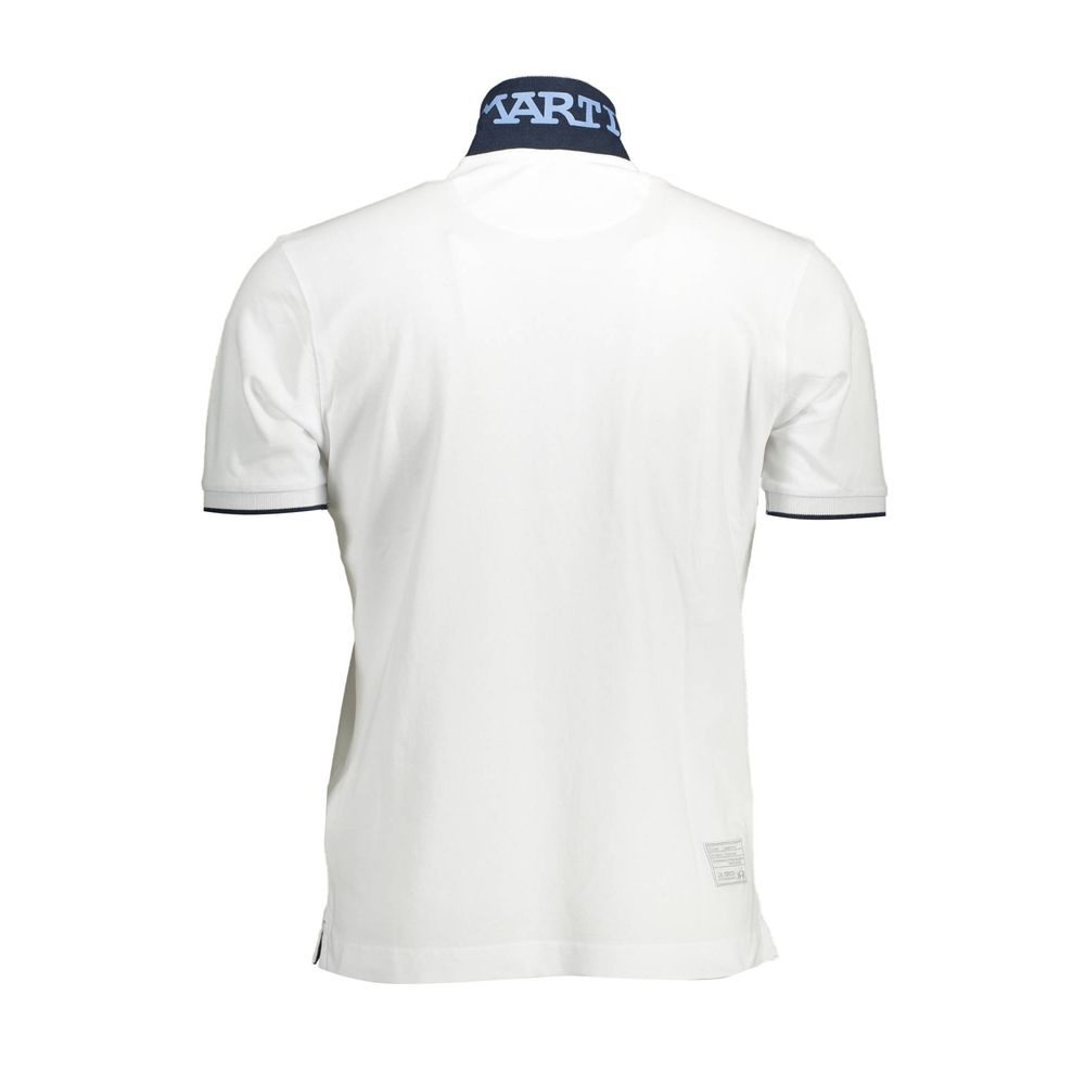 Polo Shirt by La Martina for men in cotton white presents a distinguished silhouette, showcasing a sophisticated and distinguished for a truly distinguished finish.