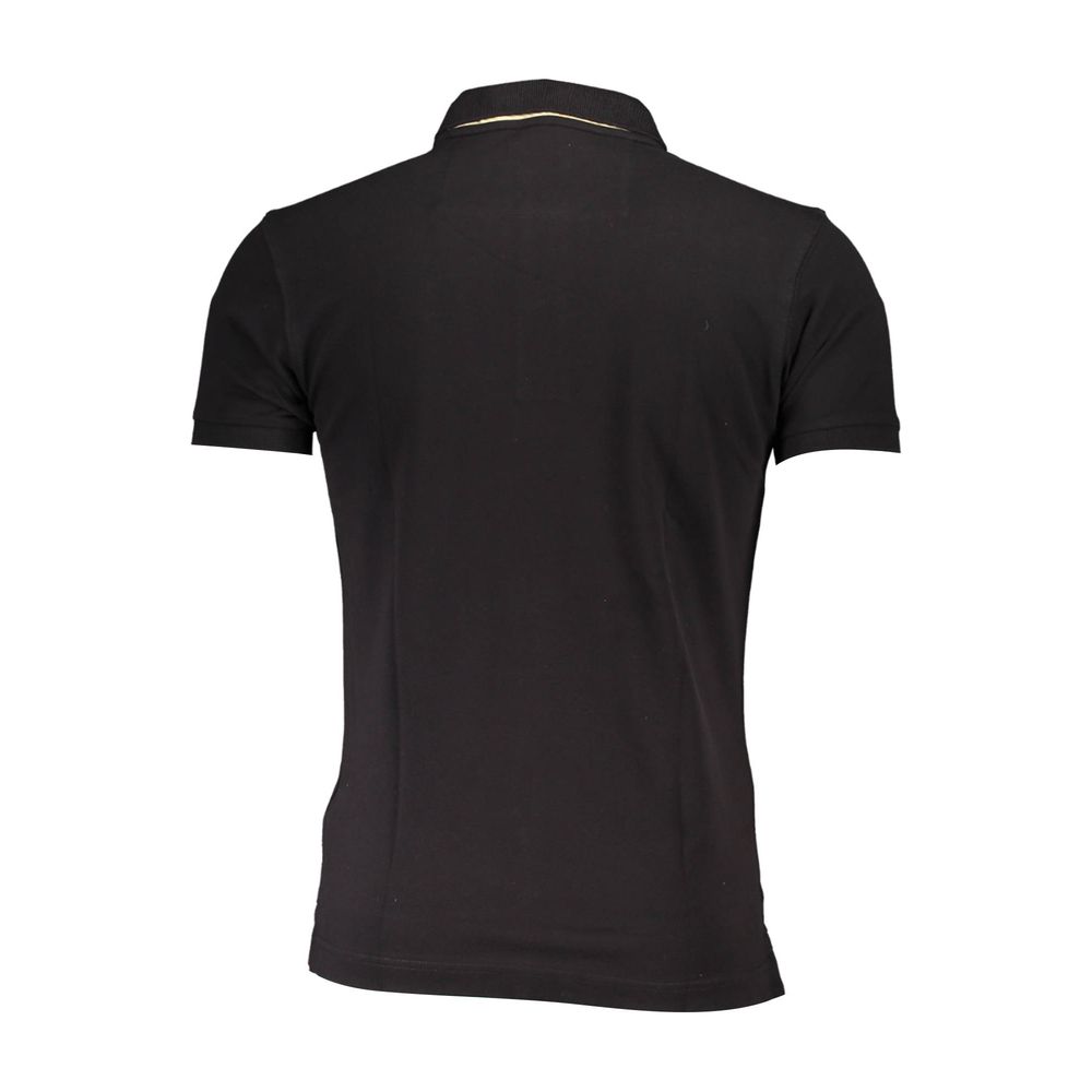 La Martina Black Slim Fit Contrast Detail Polo