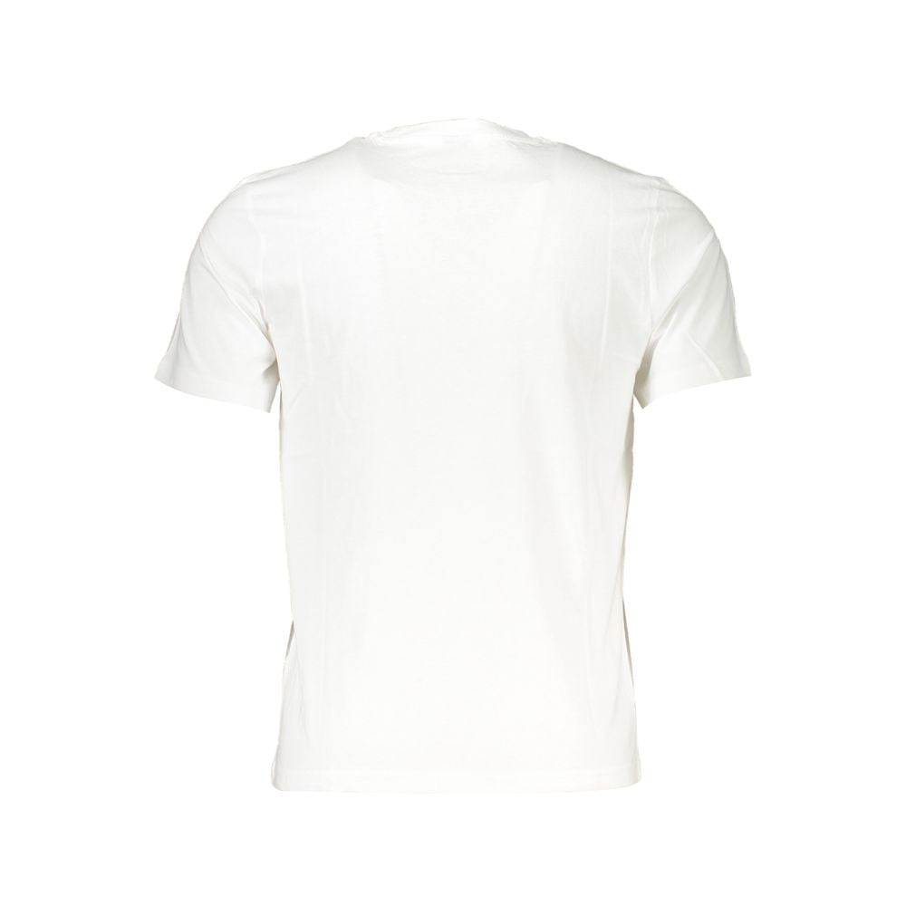 T-Shirt by North Sails for men in cotton white & print showcases a fashionable silhouette, elegantly detailed with a fashionable and crew neckline for a sophisticated, high-fashion look.