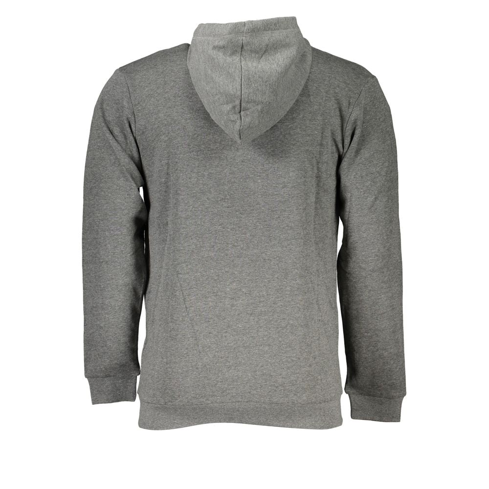 Sergio Tacchini Men's Cotton Polyester Hooded Sweatshirt Hoodie - Brown Gray Signature