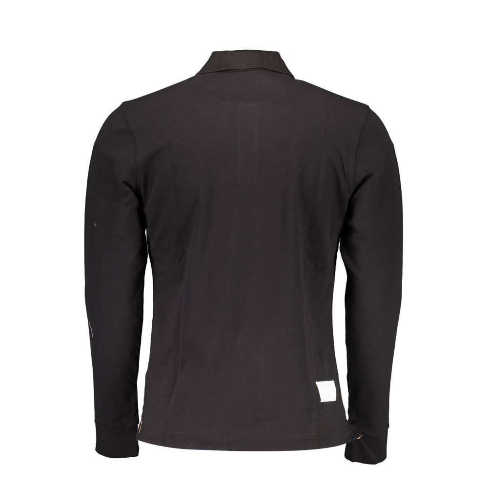 Polo Shirt by La Martina for men in stretch cotton black presents a sleek silhouette, featuring a refined and for a sleek finish.