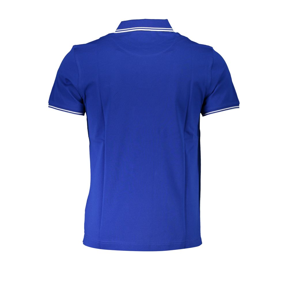 Polo Shirt by Harmont & Blaine for men in cotton blue & signature showcases a sharp silhouette, detailed with a refined and sharp for a sophisticated finish.