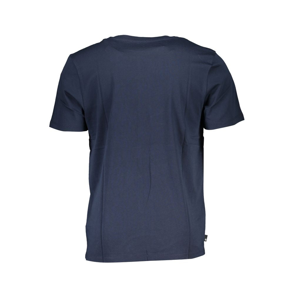 T-Shirt by Timberland for men in organic cotton blue & print showcases a chic silhouette, artfully detailed with a chic and for a chic finish.
