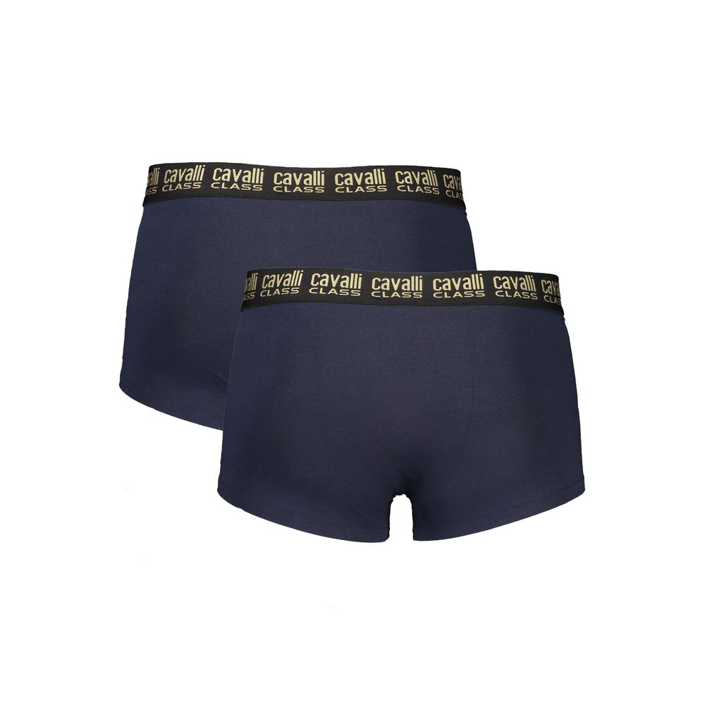 Underwear Boxer Briefs by Cavalli Class for men in stretch cotton blue & print features an nuanced fit showcasing the premium comfort and style of the Men's Stretch Cotton Underwear Boxer Briefs collection.