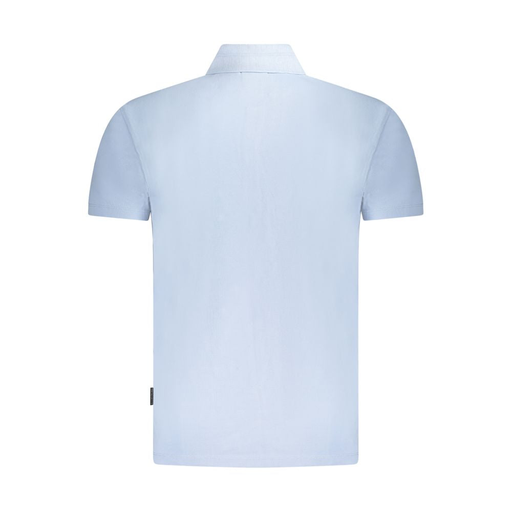 Polo Shirt by Napapijri for men in cotton light-blue presents a distinguished silhouette, showcasing a sophisticated and distinguished for a truly distinguished finish.