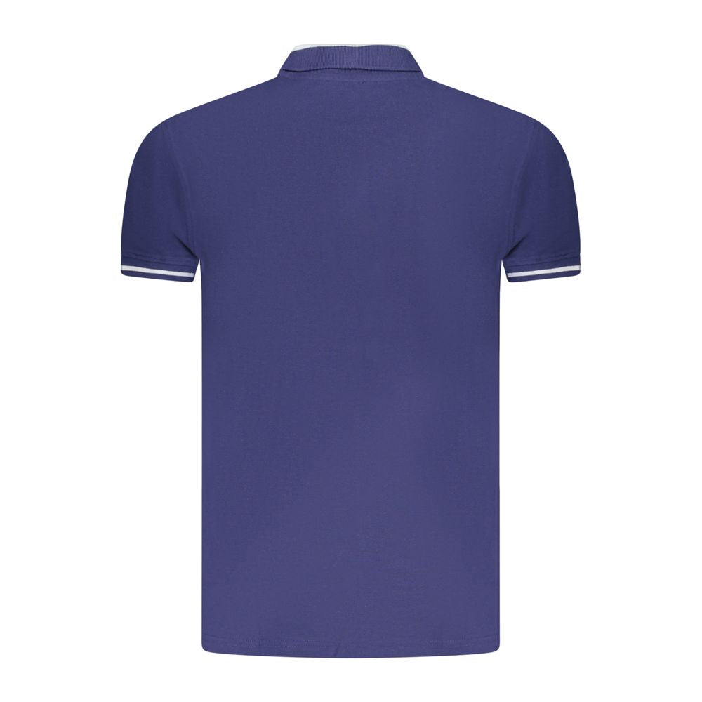 Polo Shirt by Cavalli Class for men in cotton blue presents a crisp silhouette, artfully detailed with a crisp and crisp .
