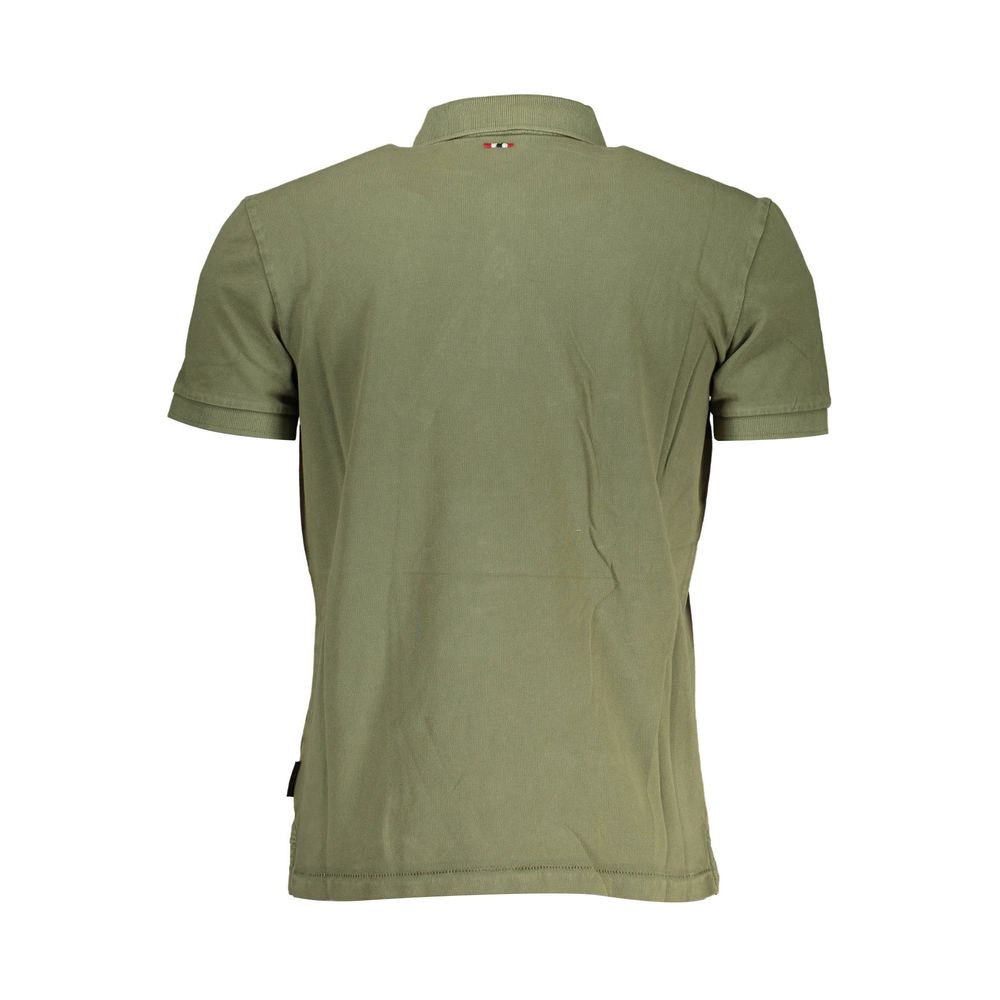 Polo Shirt by Napapijri for men in cotton green & print showcases a enviable silhouette, featuring a refined and for a enviable finish.