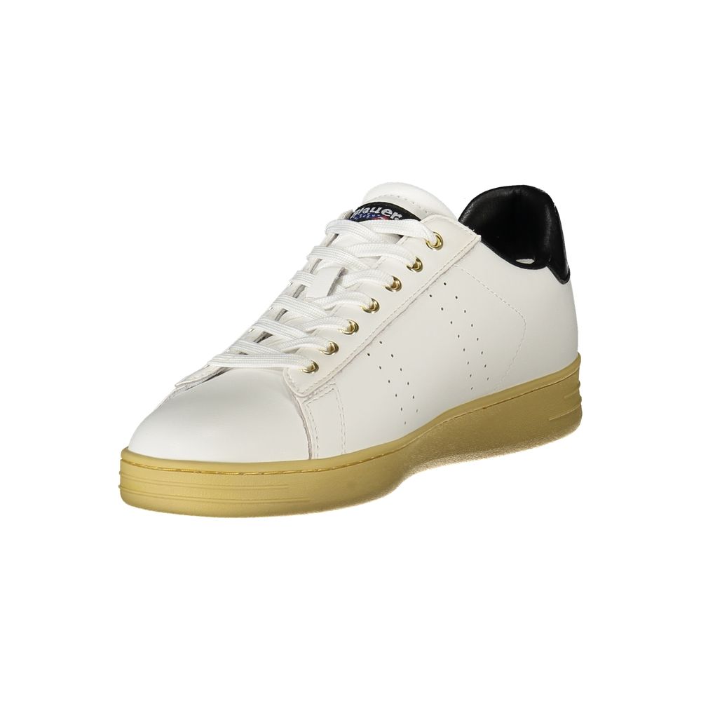 Sneakers by Blauer for men in polyester polyethylene leather black, white & print features an sumptuous design from the Men's Fashion Polyester Polyethylene Leather Sneakers collection, highlighting a sumptuous fashion style for a premium, high-fashion look.
