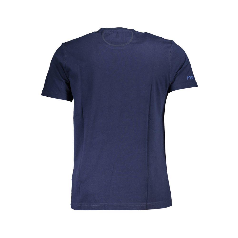 T-Shirt by La Martina for men in cotton blue & print showcases a dramatic silhouette, elegantly detailed with a dramatic and for a truly dramatic finish.