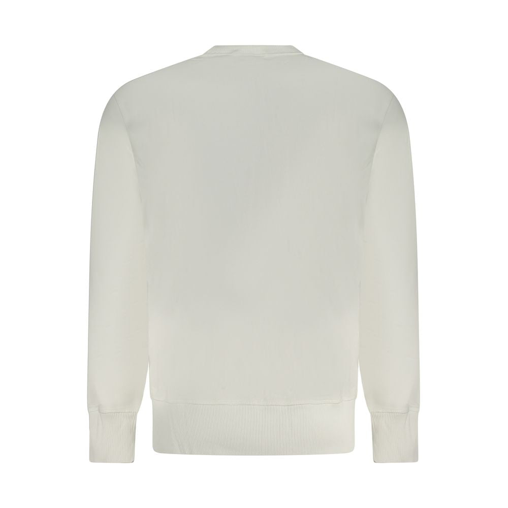 Sweatshirt by Calvin Klein for men in cotton white features an enviable silhouette, showcasing a premium and refined for a truly enviable finish.